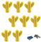 Zerniple Yellow Ceramic Handle Pull Door knobs Cabinet Handles for Children's Room (8 Pieces)