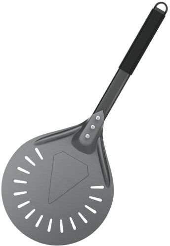 G.a HOMEFAVOR Pizza Turning Peel 9 inch, Hard Anodized Aluminum Pizza Peel with Non-Slip Heat Resistant Handle for Homemade Pizzas Bread, 23cm/9 inch
