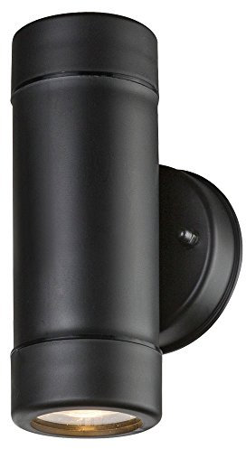 etc-shop Wandlampe Wandleuchte Außenleuchte Hauswandlampe Balkonleuchte, Up & Down Strahler 2 Flammig IP44, GU10 Fassungen, BxH 8,6x16cm