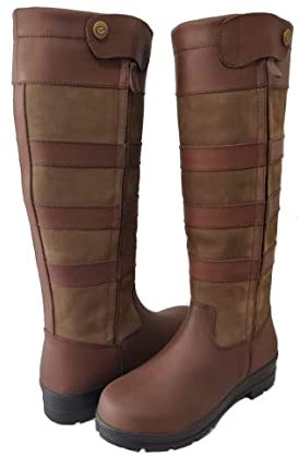 Equipride Stivali Country Gordon Stabile Yard 100% Impermeabile e Traspirante Unisex, Marrone, 36 EU