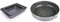 ALLUFLON Set 2 Lasagnere Vesuvia, 34x25 cm e 24x18 cm, Alluminio & Tradizione Italia Tortiera, Alluminio, Nero, 24 cm