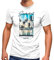 Neverless® Herren T-Shirt Summer California Holidays Sommer Palmen Foto Print Aufdruck Schrfitzug Fashion Streetstyle weiß L