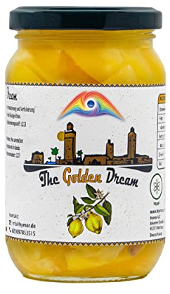 HYMOR MAROKKANISCHE SALZ-ZITRONEN GESCHNITTEN - 4x 200g Glas - eingelegte Zitronen im Glas, nordafrikanische Küche, Original aus Marokko, Vitamin-C-Booster, zu Fisch, Tajine, Hähnchen, Couscous