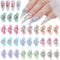 30 Pcs Nail Jewelry Rhinestones Luxury Pearl Crystal Gems, HOINCO 3D Nail Art Carved Resin Jewelry Set with Shaped Diamond Pearl Stereo Petals of Styles for DIY Nail Art Crafts Jewelry Making