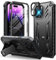 FNTCASE for iPhone 14 Pro Max Case: Military Grade Drop Protection Cover 360 Shockproof Heavy Duty Hard Bumper Matte Rugged Mobile Phone Cases with Kickstand Black
