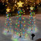 Arbol De Navidad Con Iluminacion, Luces Solares Led Exterior Jardin Navidad, Arbol De Navidad Que Gira, Pequeño Fibra Optica Moderno Mini árbol navidad Con Placa Solar Decoracion Navidad (Color)