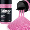 Hemway Premium Glitter Shaker - Rose Pink | Ultrafine Metallic Flake Sequins for Resin & Epoxy Crafts | Craft Supplies for Tumblers, Festival, Hair, Face, Body, Eye & Nail Art | 130 g