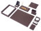 MOOGCO Schreibtisch-Set aus Leder, Schreibtisch-Zubehör, Büro-Organizer, Heimbüro-Zubehör, Schreibtisch-Zubehör, Schreibtisch-Aufbewahrung, Schreibtischunterlage, 13-teilig, 13-teilig (Brown)