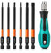 K Kwokker 6PCS 100mm Allen Key Screwdriver Set, S2 Steel Hex Bits Set H2,H2.5,H3,H4,H5,H6 Magnetic Allen Wrench Drill Bit Set, 1/4 Inch Metric Hex Head Screwdriver Bit Set for Assembling Furniture