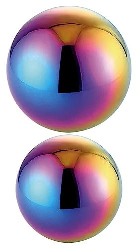 Yardwe 2 Stücke Edelstahl Gartenkugel Spiegelkugel Dekokugel Hohlkugel Teichkugeln Schwimmkugeln Garten Deko Kugel Edelstahlkugeln Ornament für Garten Teich Pool Dekoration