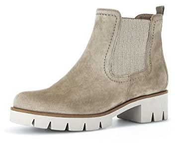 Gabor Damen Chelsea Boots, Frauen Stiefeletten,Wechselfußbett,Best Fitting,Winterschuhe,gefüttert,Stiefel,Booties,Kiesel (dust),40 EU / 6.5 UK