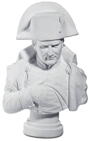Isideco Büste Napoleon weiß mit Mantel und Hand in der Jacke