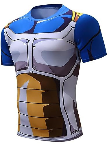 Men Goku Saiyan Warrior T Shirt,Mens 3D Goku Print Short Sleeve T-Shirts Anime Cosplay Tee Tops (as8, Alpha, l, Regular, Regular, Syren)