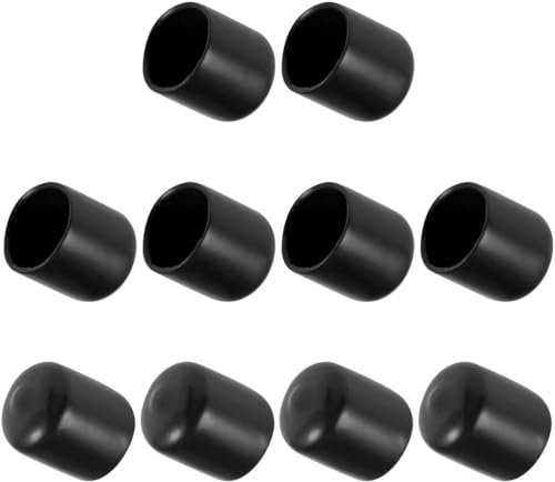 Boxonly 10 stücke Gummi Endkappen 16mm ID Vinyl Runde Endkappe Abdeckung Schraube Gewinde Protector Vinyl Bolt Schraube Abdeckkappen Gummi Schraubkappen Gummi Bolzen Abdeckungen Kappen