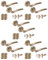 HANDLEZONE® 5 Sets Neemo Internal Door Handles on Rose Lever Latch Packs with Ball Bearing Hinges - Antique Bronze