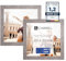 CABBEL Doppelpack (2er Set) Bilderrahmen 20x20 cm, Grau/Beton, stabiles MDF-Holz Rahmen, bruchsicherem Plexi-Glas, zum Aufhängen & Aufstellen, ideal für Fotos/Bilder/Collage