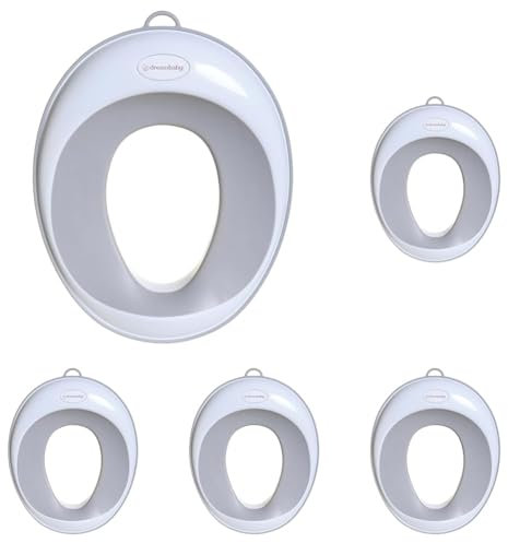 Dreambaby EZY- Potty Training Toilet Seat Topper, Non-Slip and Great for Travel, Grey, Toilet Training Seat (Pack of 5)