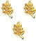 Anstecknadel aus Akazienholz, Freimaurerei, 3-teiliges Set | Anstecker Frankreich vergoldet Akazienzweig | Schmuck 12 mm Freimaurer-Symbol, Vergoldet