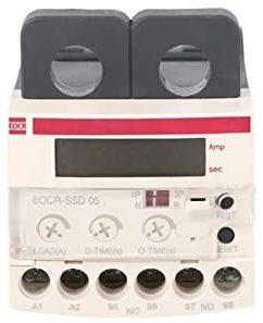 BYCIFRLG Protector de Arranque de sobrecorriente con Pantalla Digital, EOCR-SSD, relé térmico Inteligente antifase de 220V(Size:3-30A)