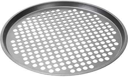 Bandeja para pizza redonda, bandeja para pizza con agujeros – Bandeja para pizza sana con agujeros perforados para horno, bandeja antiadherente, molde para pizza, cocción saludable, bandeja Crisp,