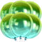 Luftballons Grün, 6 Stück Grün Glänzende Folienballons, 22 Zoll 4D Metallic Grün Folienballon, Folienballon Runden, für Geburtstag Hochzeit Babyparty Weihnachten Party Dekorationen