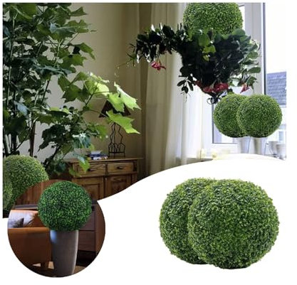 lightning deals of today prime Boules Topiaires De 7 Inch, Faux Buissons, Boule De Buis,Arbre Topiaire Décoratif Pour Arrière-Cour, Balcon, Jardin, Mariage, Faux Buissons, Plantes Artificielles