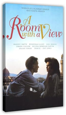 biegzc Filmposter A Room with A View (1986), Leinwand, Schlafzimmer, Dekoration, Landschaft, Büro, Raumdekoration, Geschenk, 20 x 30 cm