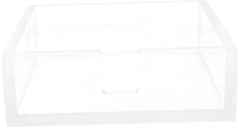 COLLBATH 1pezzi Portatovaglioli Trasparente in Acrilico Spesso Contenitore Per Fazzoletti Da Tavolo Organizer Compatto e Decorativo Per Casa Hotel Bar