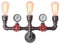 Queeucaer Wandleuchte Vintage Retro Eisen Rohr Wand Lampe Wasserrohr Industrielampe St64,Kann verwendet werden, um Cafés, Bars, verschiedene Freizeitorte, etc. zu dekorieren,58.00 x 23.00 x 9.00 (cm)