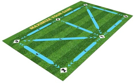 JISADER Fußball Trainingsmatte Kinder, Kinderteppich Fußballstadion Grün, Kurzflor Teppich Kinderzimmer Weich, Spielteppich Babyzimmer Babyteppich für Jungen & Mädchen, 80 Cmx120 cm