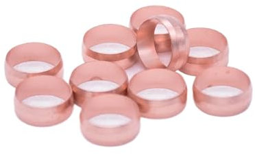 LIUCH Trou de Virole d'huile 8 10 12 15 16 19 20 22 25 28mm, for raccord de Union à Compression, Manchon d'assemblage d'eau, de gaz et d'huile, Anneau de Virole en cuivre(15mm)