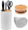 NVGFTG Porte Couteaux de Cuisine, Bloc Couteaux Cuisine Vide, Rond Rangement Couteaux de Cuisine, Blocs Couteaux Vides pour Gain Place Couteaux (Blanc)
