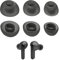 HAPPOW 3 Pairs Replacement Earplugs for JBL Live Pro 2 TWS/Live Free 2/Tour Pro 2/Vibe Bud, Black/Blue Headphones Silicone Attachments, Ear Plug Covers S/M/L, High-Quality Soft Silicone Material