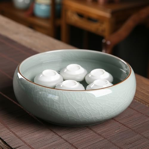 Latemeia Pot de Fleurs en céramique sans Trou de Drainage, Pot bonsaï pour Plantes hydroponiques, nénuphars, Plantes Aquatiques, décoration Jardin intérieur et extérieur, Usage Domestique