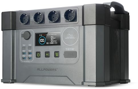 ALLPOWERS S2000 Pro 2400W Estación de energía portátil de 1451Wh | enerador solar de salida de CA 4x2400W con MPPT y SAI＜15ms para acampar emergencia en el hogar