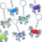 German Trendseller® - 12 x Porte-clés Chevaux┃Pendentif Bijoux ┃pour Enfants┃ Petit Cadeau┃l'anniversaire d'enfant┃ en Optique Argent┃ mélange de Couleurs