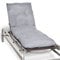 Beautissu Coussin Bain de Soleil 190x60 cm Flair RL – 8 cm Épais Coussin Chaise Longue pour Jardin Terrasse Balcon – Confortable Matelas Transat Exterieur – Gris Clair