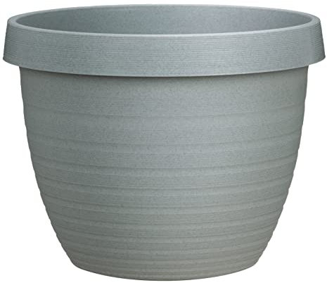 Scheurich Country Star, Pflanzgefäß aus Kunststoff, Granite Grey, 40 cm Durchmesser, 30 cm hoch, 21,5 l Vol.