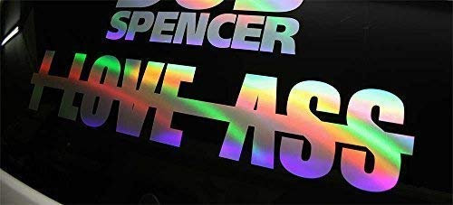I LOVE ASS 60 cm Oil Slick Sticker Auto Porno Hologram Aufkleber stance static DUB