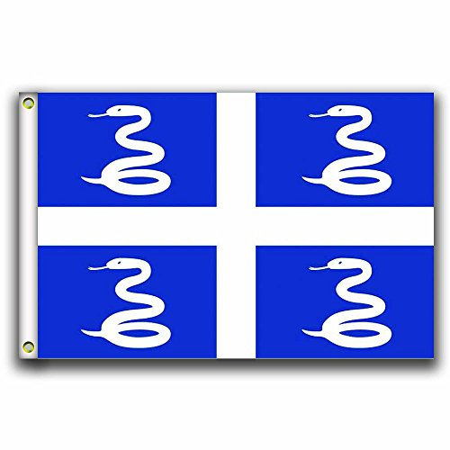 MCPACE Martinique Les Drapeaux Banner 3x5ft-90x150cm 100% Polyester,Utilisé à l'intérieur et à l'extérieur
