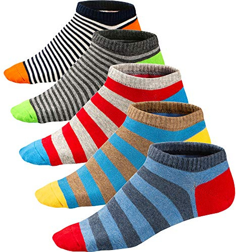 Ueither Lustigen Herren Socken Bunte Gemusterte Kurze Baumwolle Socken Sneakersocken Sportsocken 39-46