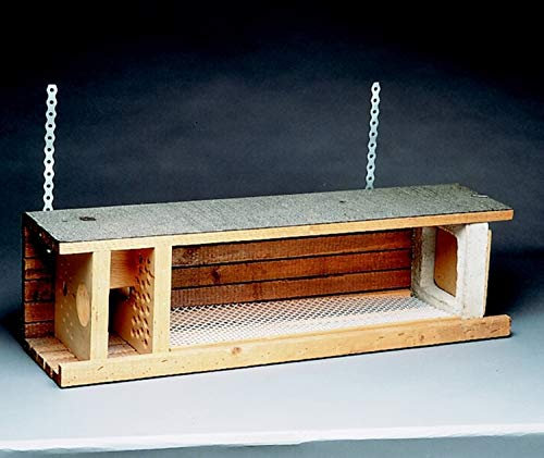 Naturschutzprodukt Steinkauz Nistkasten Nisthöhle Steinkauzröhre Typ 21 Flugloch Durchmesser 65 mm mit Marderschutz aus Holzbeton Länge 83 cm