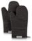 KitchenAid Oven Mitt Set, Cotton, Black, 7x12.5