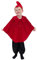 NET TOYS Süßer Zwergen-Umhang für Kinder - Rot 140/152, 8-11 Jahre - Märchenhaftes Unisex-Kostüm-Zubehör Weihnachts-Wichtel Mantel - Passend für Kinder-Karneval & Mottoparty