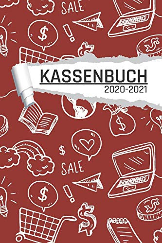 Kassenbuch 2020 -2021: Rot für Kleinunternehmer Ladengeschäft und Vereine I 120 Seiten I DIN A5 I Für jedes Kalenderjahr und Quartal I Kalenderwoche Übersicht I Dot Grip Notizen I undatiert matt