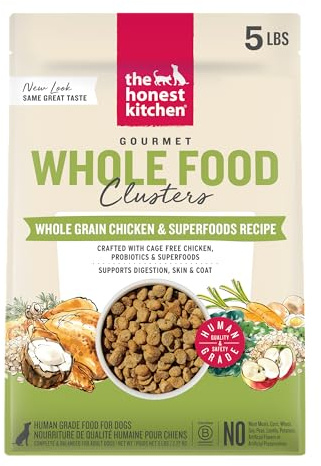 The Honest Kitchen Whole Food Clusters Whole Grain Chicken & Oat Dry Dog Food, 5 lb Bag