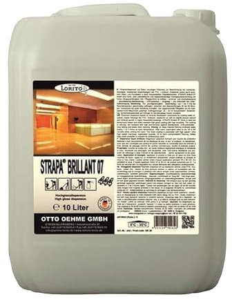 Lorito Strapa Brilliant, 10 Liter, Bodenbeschichtung, Hochglanz Beschichtung für Böden, Sportböden, Hallenböden und Hartbeläge