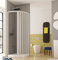 Arredobagnoecucine Box Doccia Semicircolare, Misura 70x70, Cabina a Soffietto con Apertura Laterale, Bianco