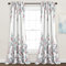 Lush Decor Mirabelle Fenstervorhang, Aquarellfarben, Blumenmuster, 1 Paar, 213 x 132 cm (L x B), Blau/Koralle