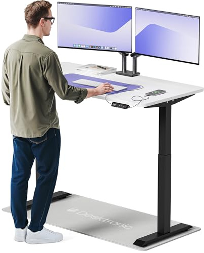 Desktronic Homeone Höhenverstellbarer Schreibtisch 140 × 70 cm – Elektrischer Schreibtisch Mit Zwei Elektrischen Motoren, Touchscreen-Steuerung Und Integrierten USB-a- Und USB-c-ladeanschlüssen